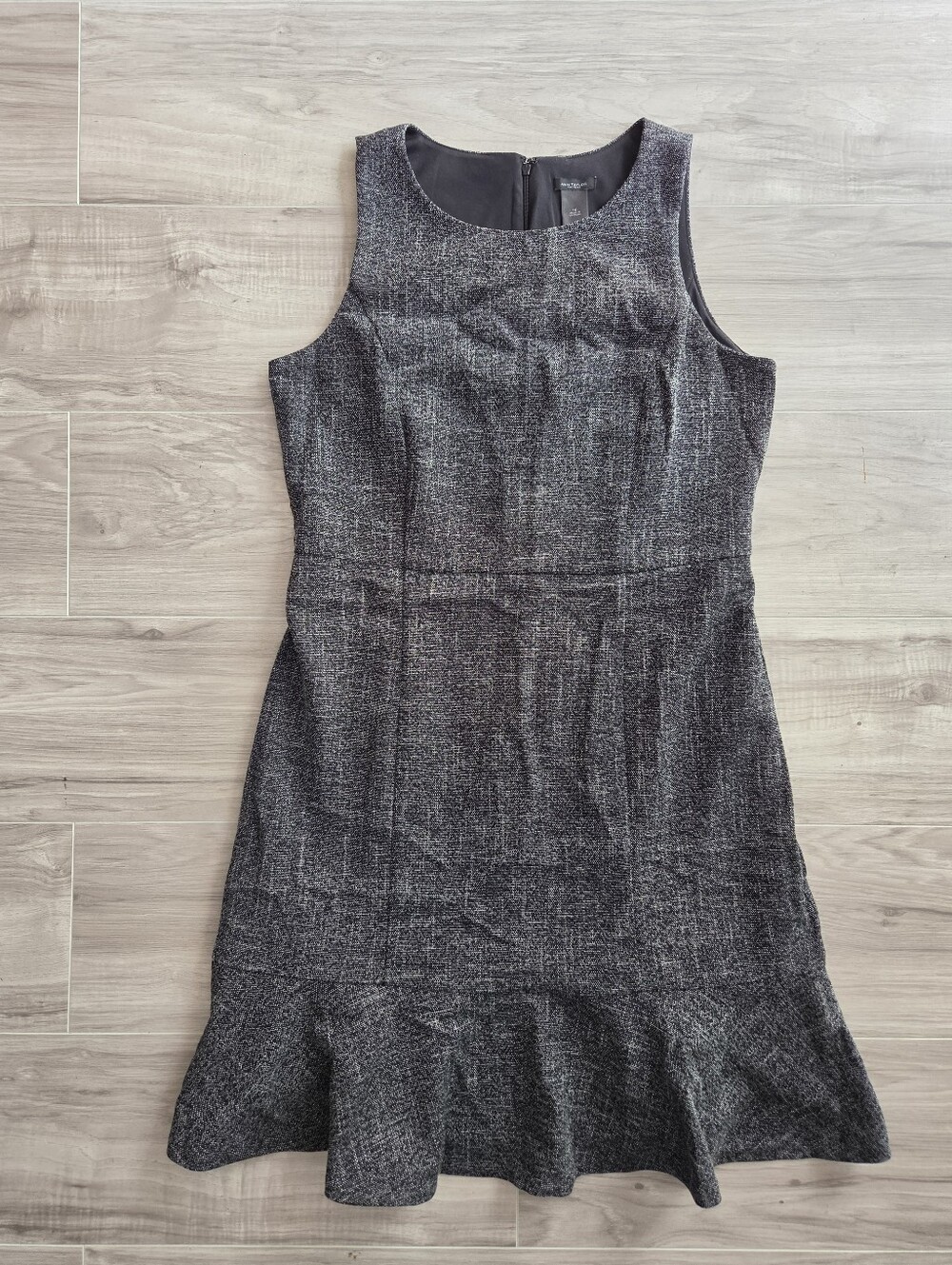 Ann Taylor Factory Women's Scoop-Neck Sleeveless Knee Length Dress Tweed 10